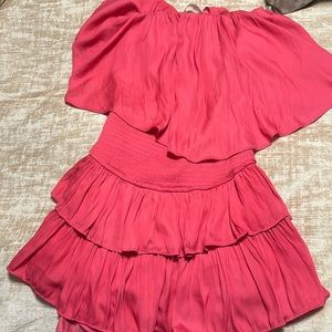 Silk Dress Sea Shell Brand Size Small in Hot Pink